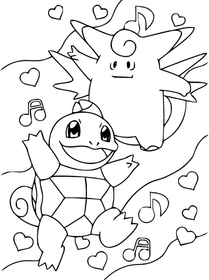 Coloriage Pokemon heureux