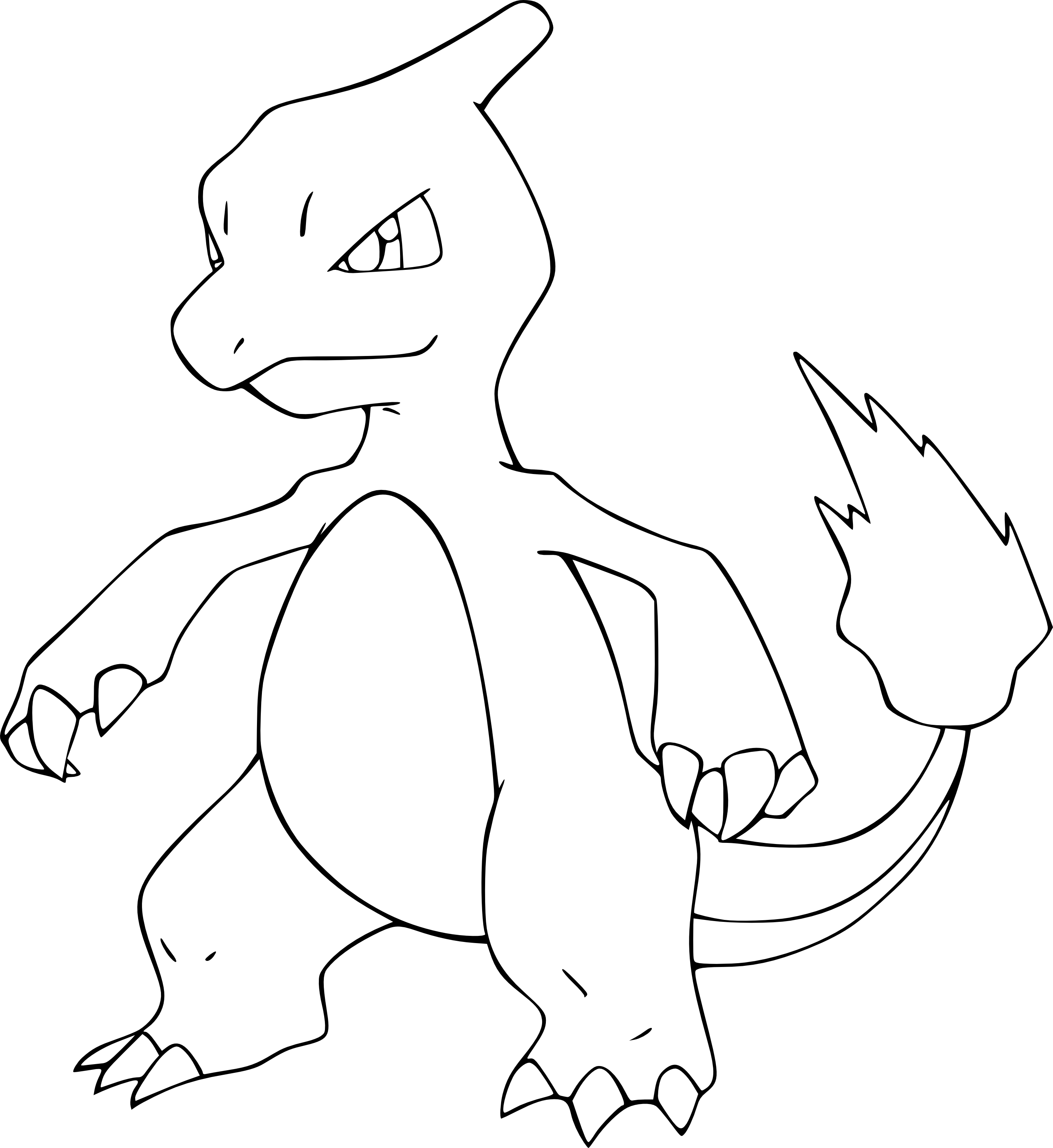 Charmeleon Pokemon coloring page