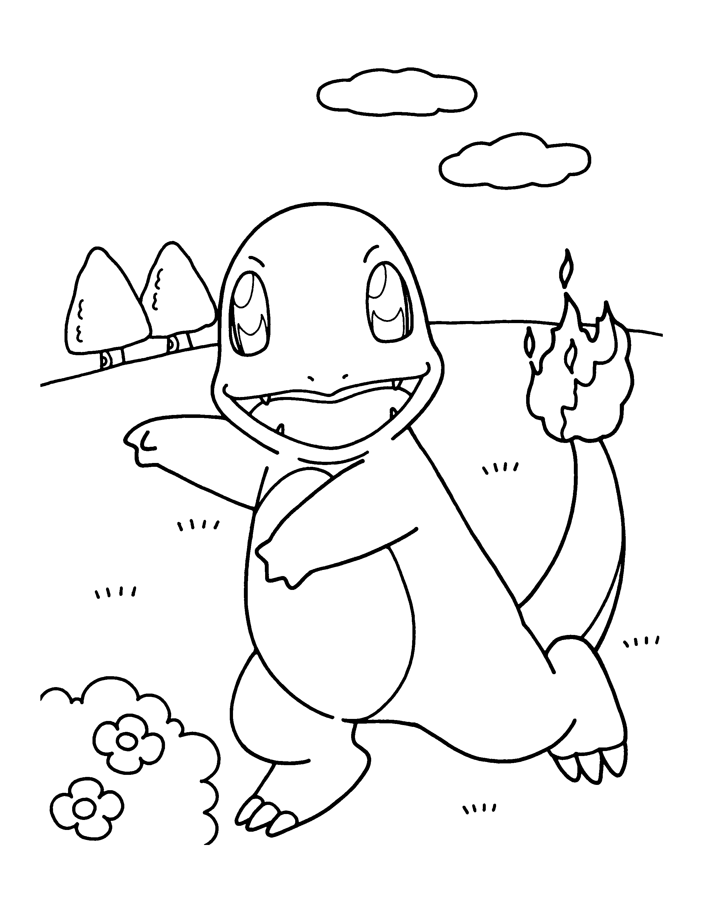 Disegno di Pokemon Charmander da colorare