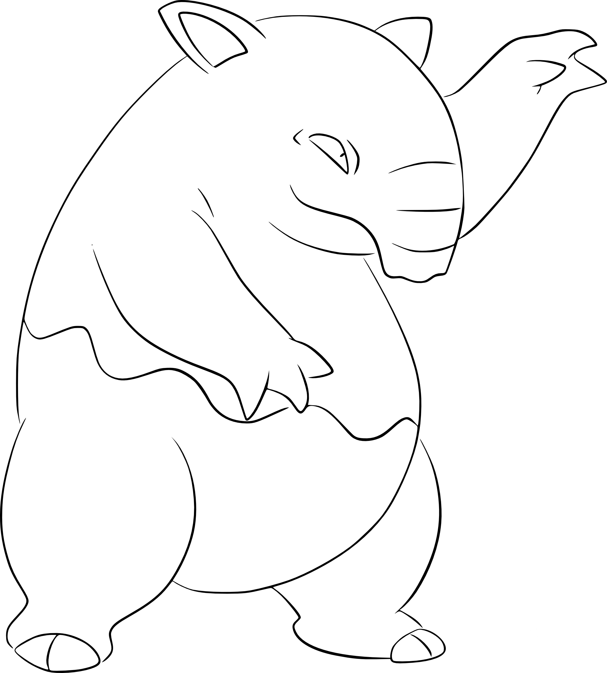 Drowzee Pokemon coloring page