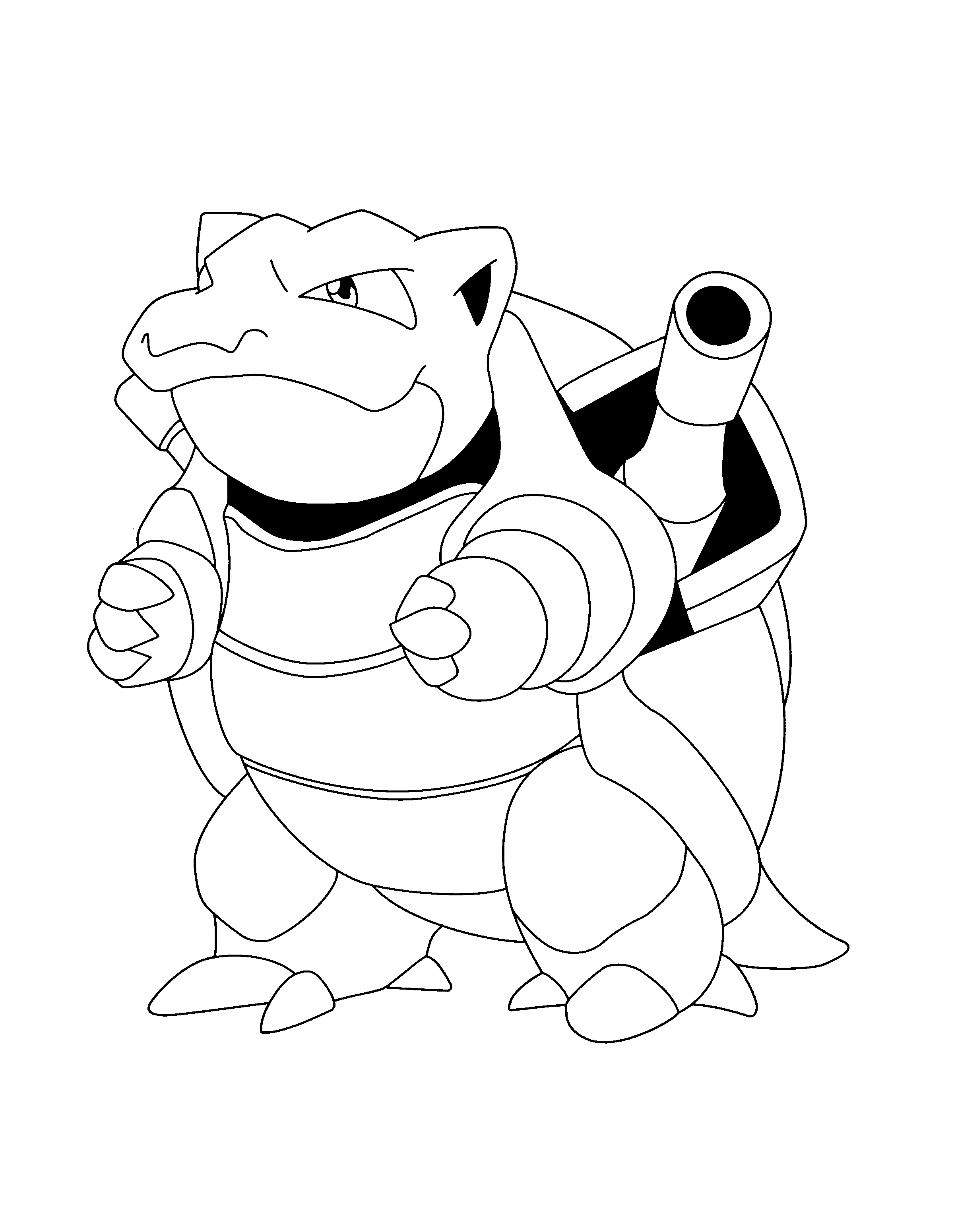 Blastoise Pokemon coloring page