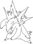 Disegno di Pokemon Tifo da colorare