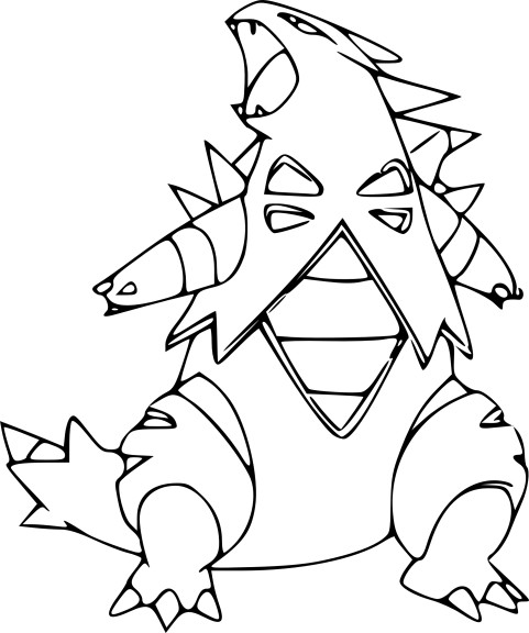 Tyranitar Pokemon coloring page