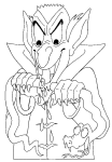 Vampire Halloween coloring page