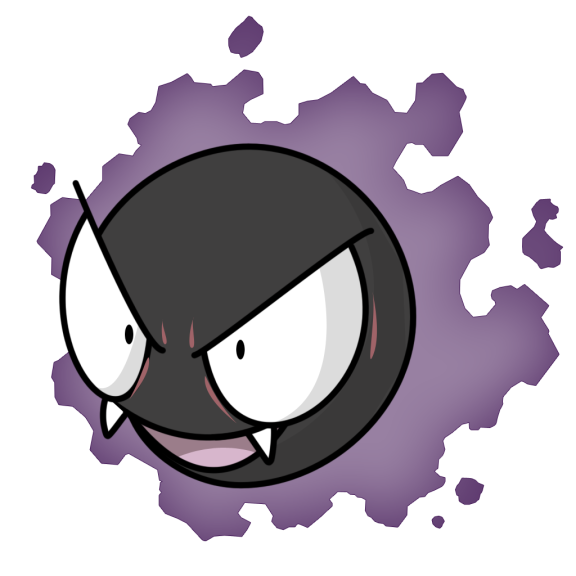 Disegno di Pokemon Gastly da colorare