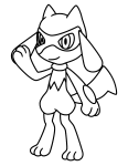 Free Riolu coloring page