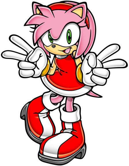 Disegno di Amy Rose Sonic da colorare