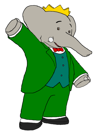 Disegno di Elefante Babar da colorare 2