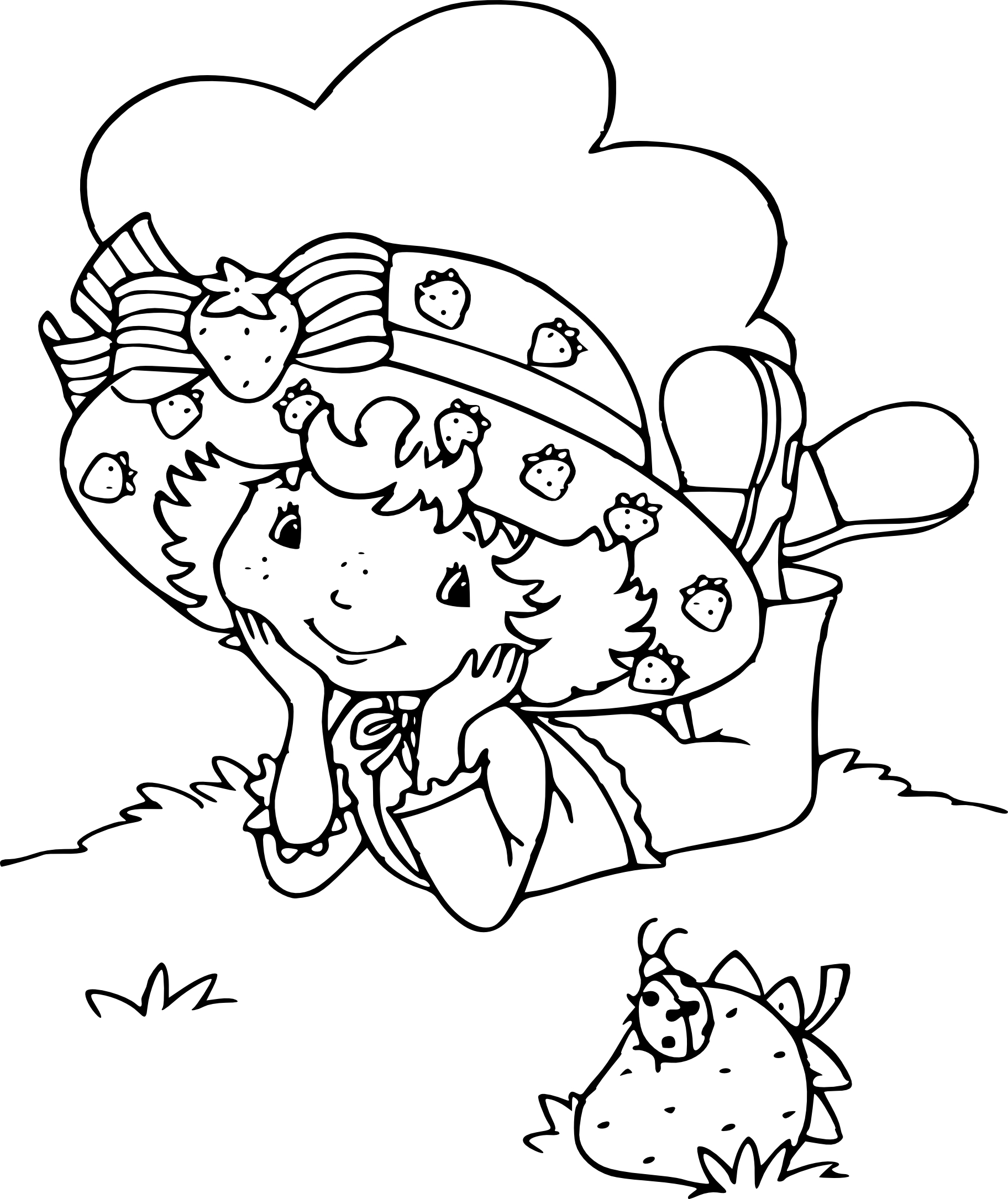 Free Strawberry Shortcake coloring page