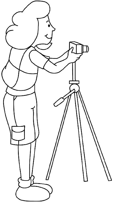 Photographer coloring page