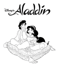 Disegno di Aladdin Disney da colorare