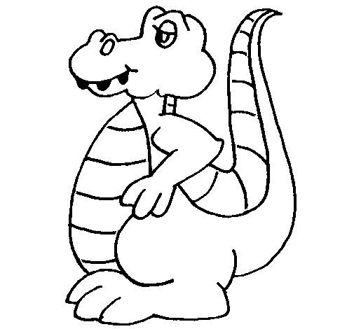 Coloriage alligator facile