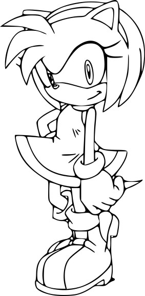 Coloriage Amy Rose Sonic
