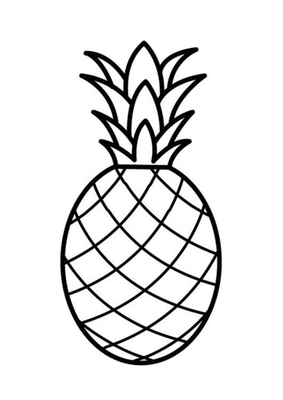 Pineapple coloring page