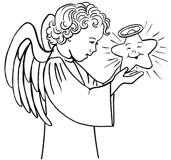 Free Angel coloring page