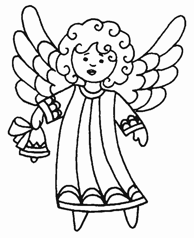 Disegno di Il piccolo angelo del cielo da colorare