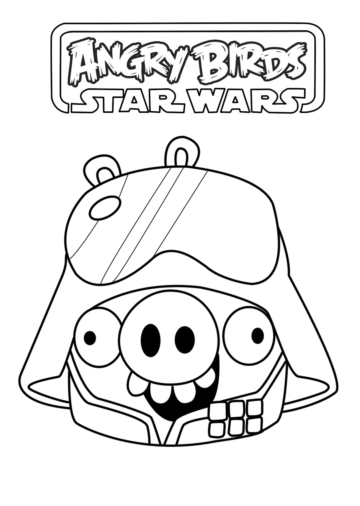 Disegno di Angry Birds Star Wars da colorare