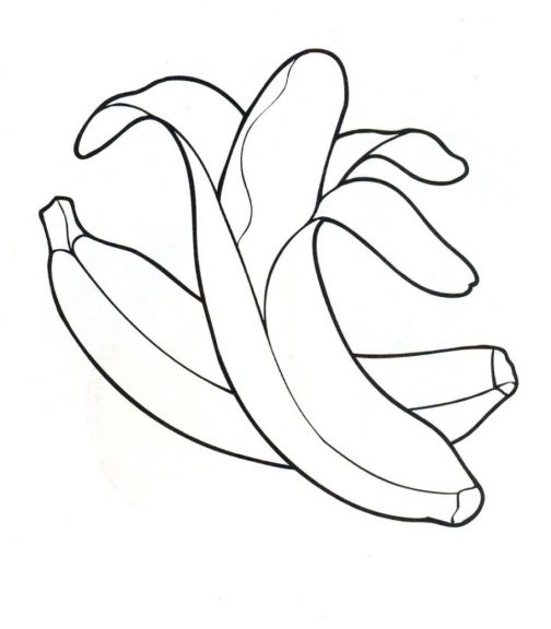 Banana coloring page