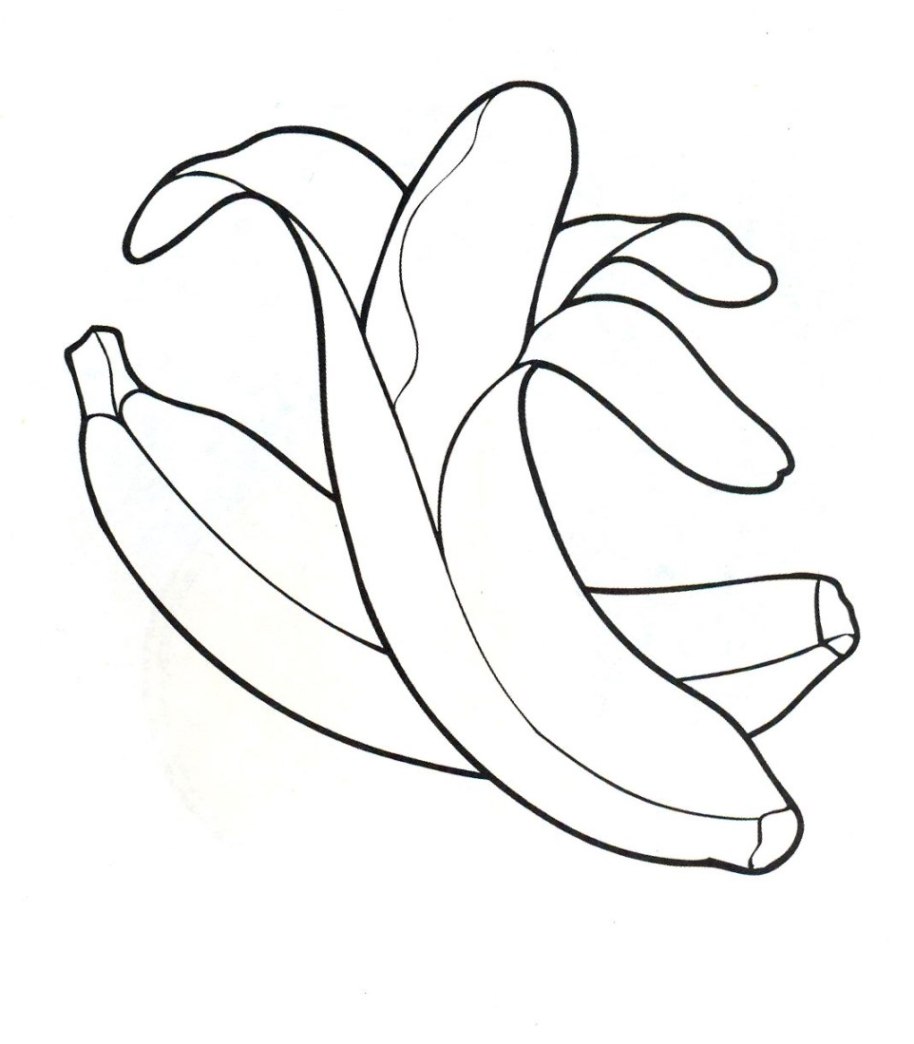 Disegno di Banana da colorare