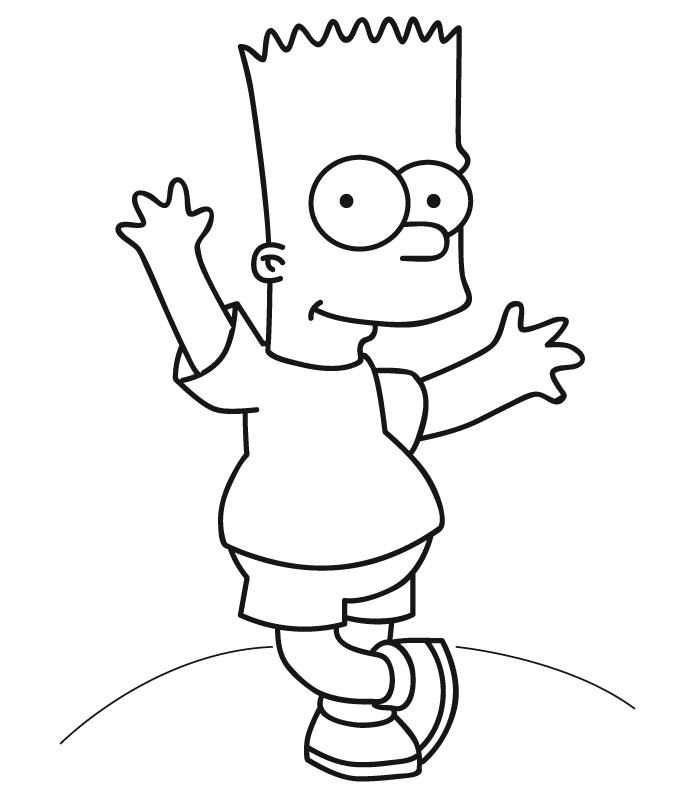 Disegno di Bart Simpson da colorare