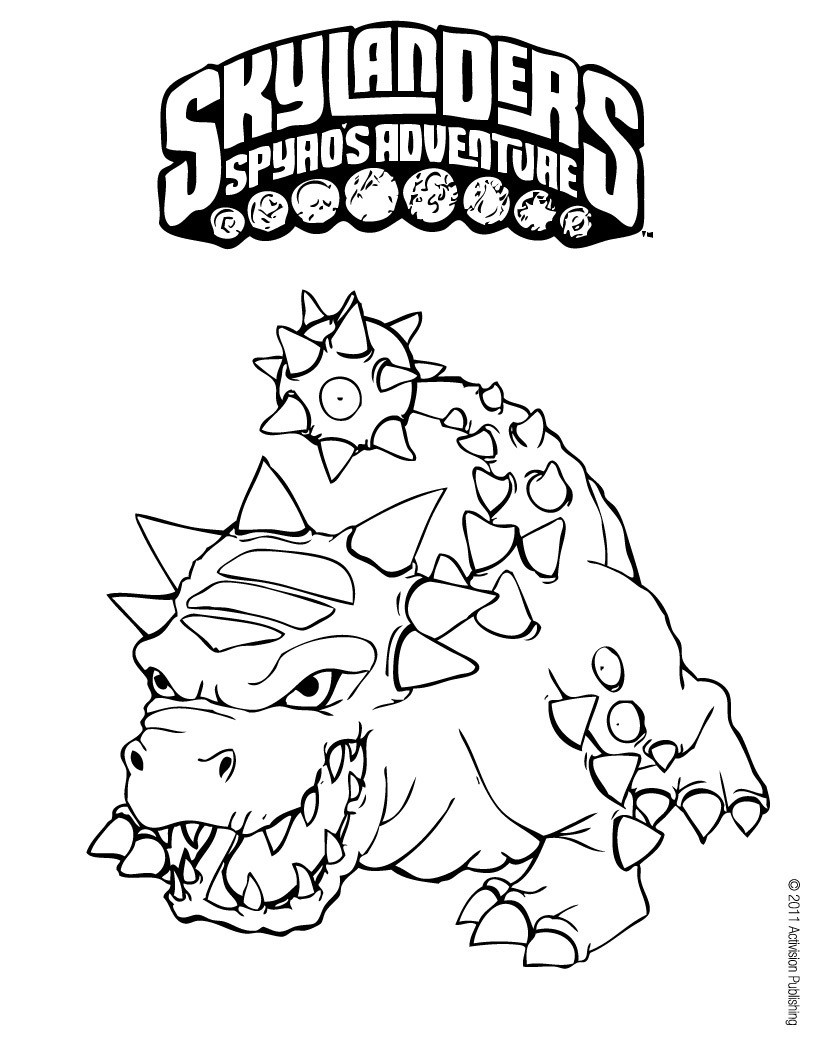 Bash Skylanders coloring page