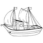 Sailing Boat coloring page 2