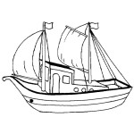 Coloriage bateau voile