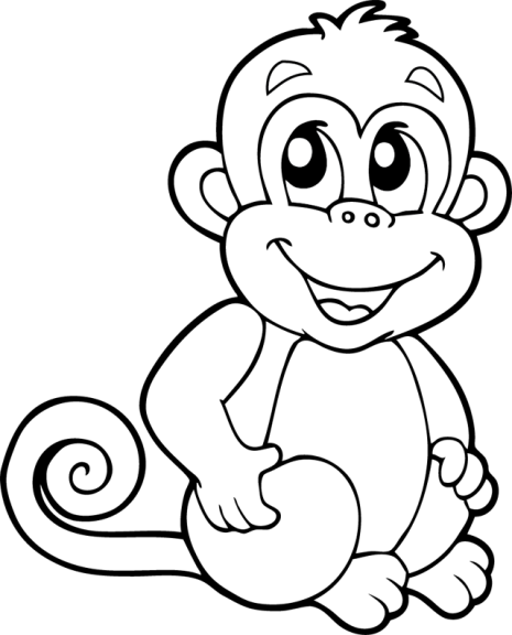 Baby Baboon coloring page