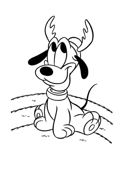 Baby Pluto coloring page