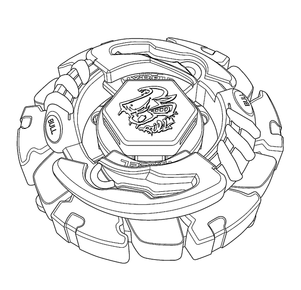 Beyblade Spinning Top coloring page