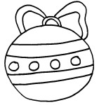 Free Christmas Ball coloring page