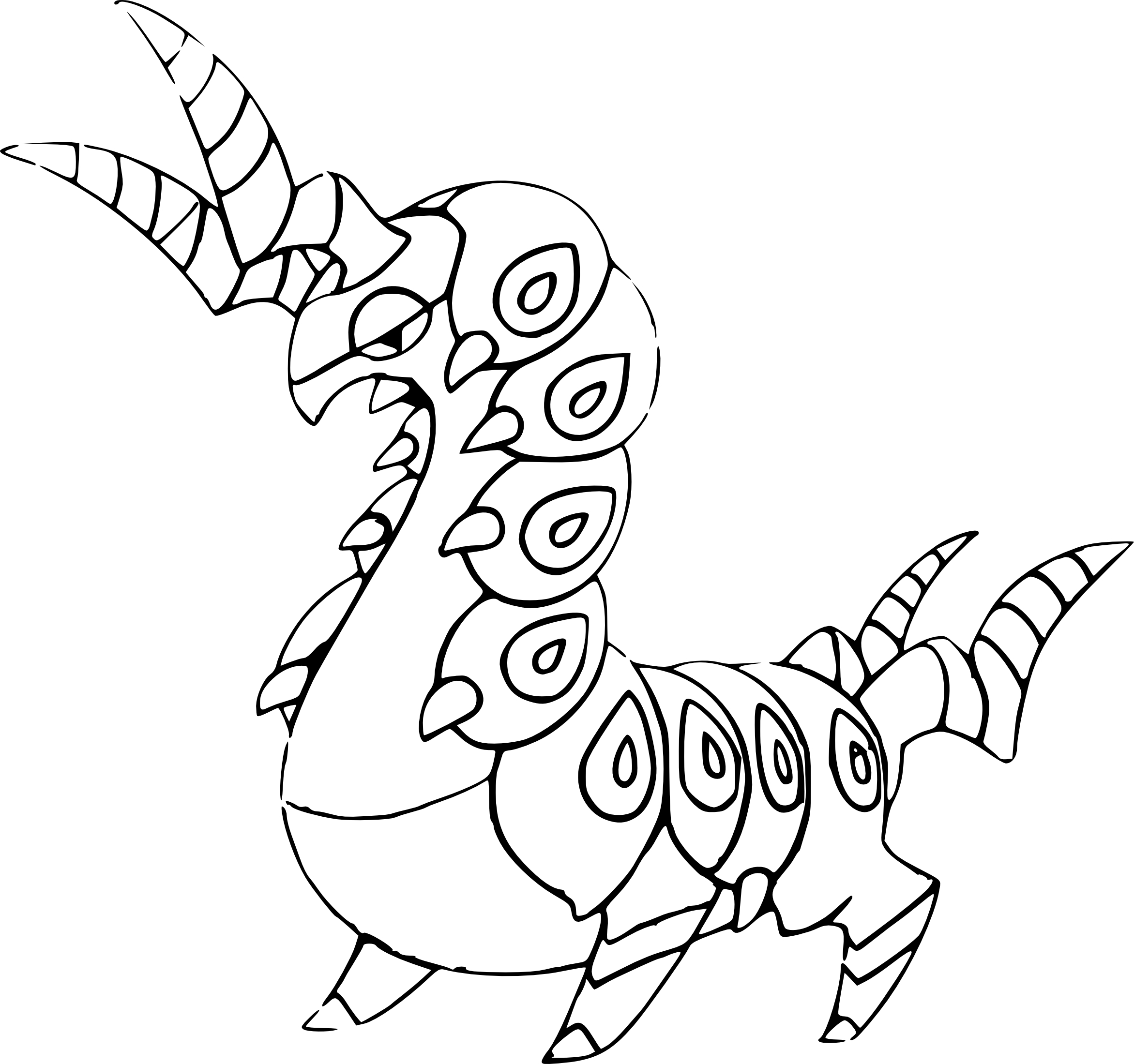 Pokemon Scolipede coloring page