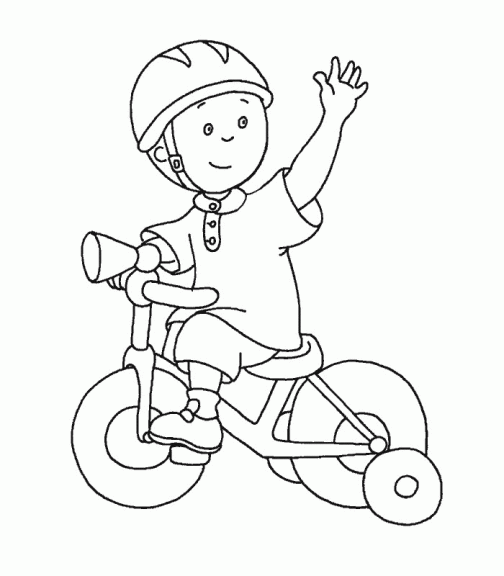 Coloriage caillou en velo