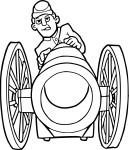 Medieval Cannon coloring page