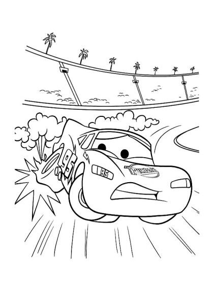 Coloriage Cars accident