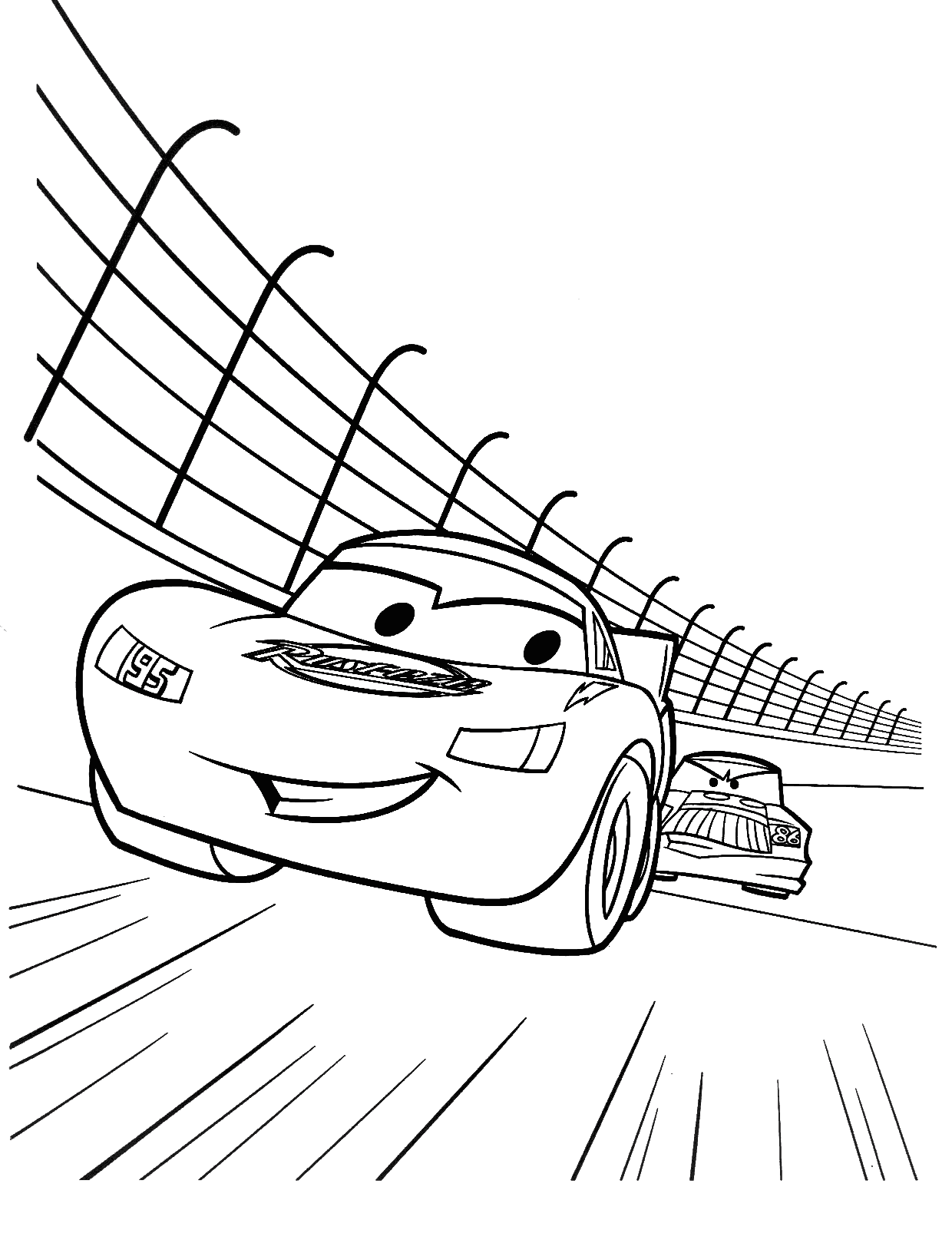 Cars Flash coloring page