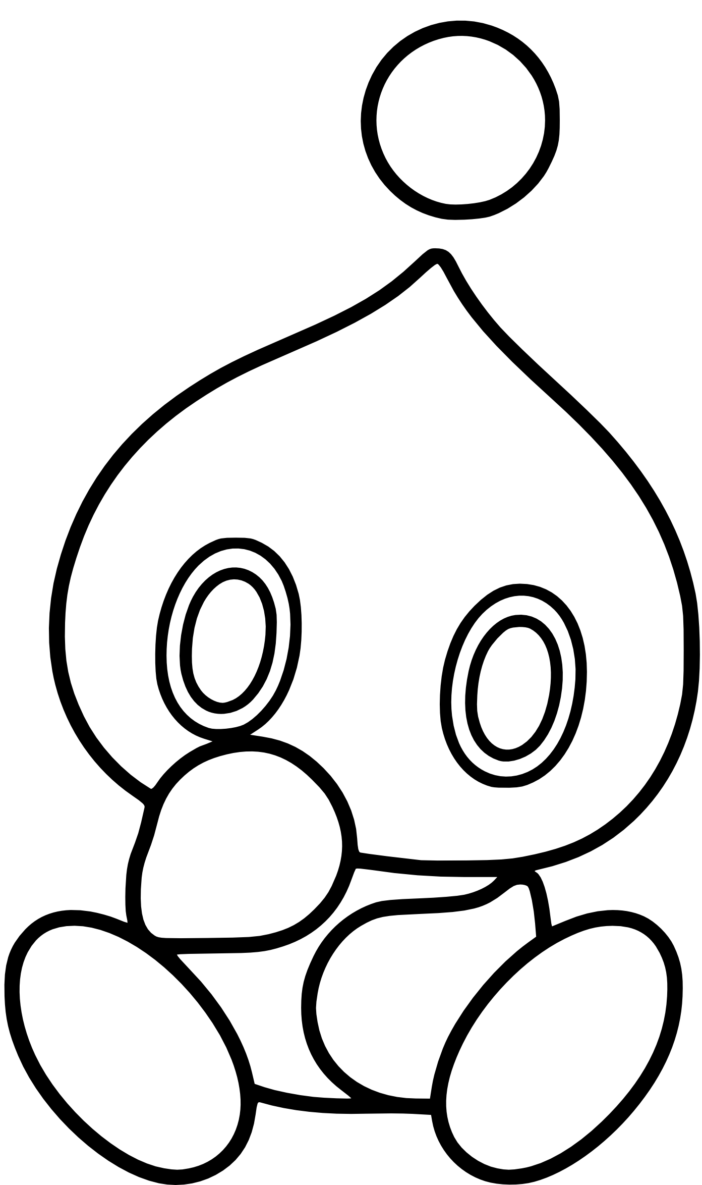 Chao Sonic coloring page