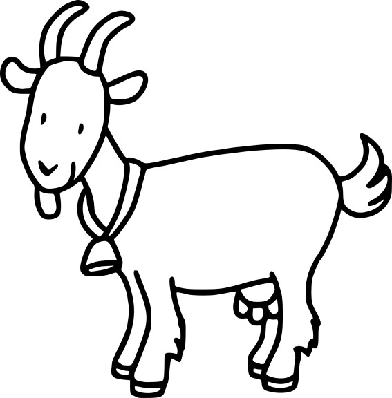 Goat coloring page 2