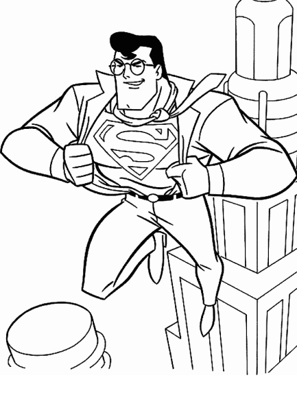 Disegno di Clark Kent Superman da colorare