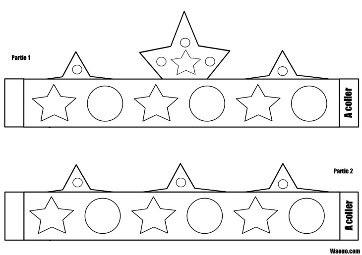 Coloriage couronne etoile