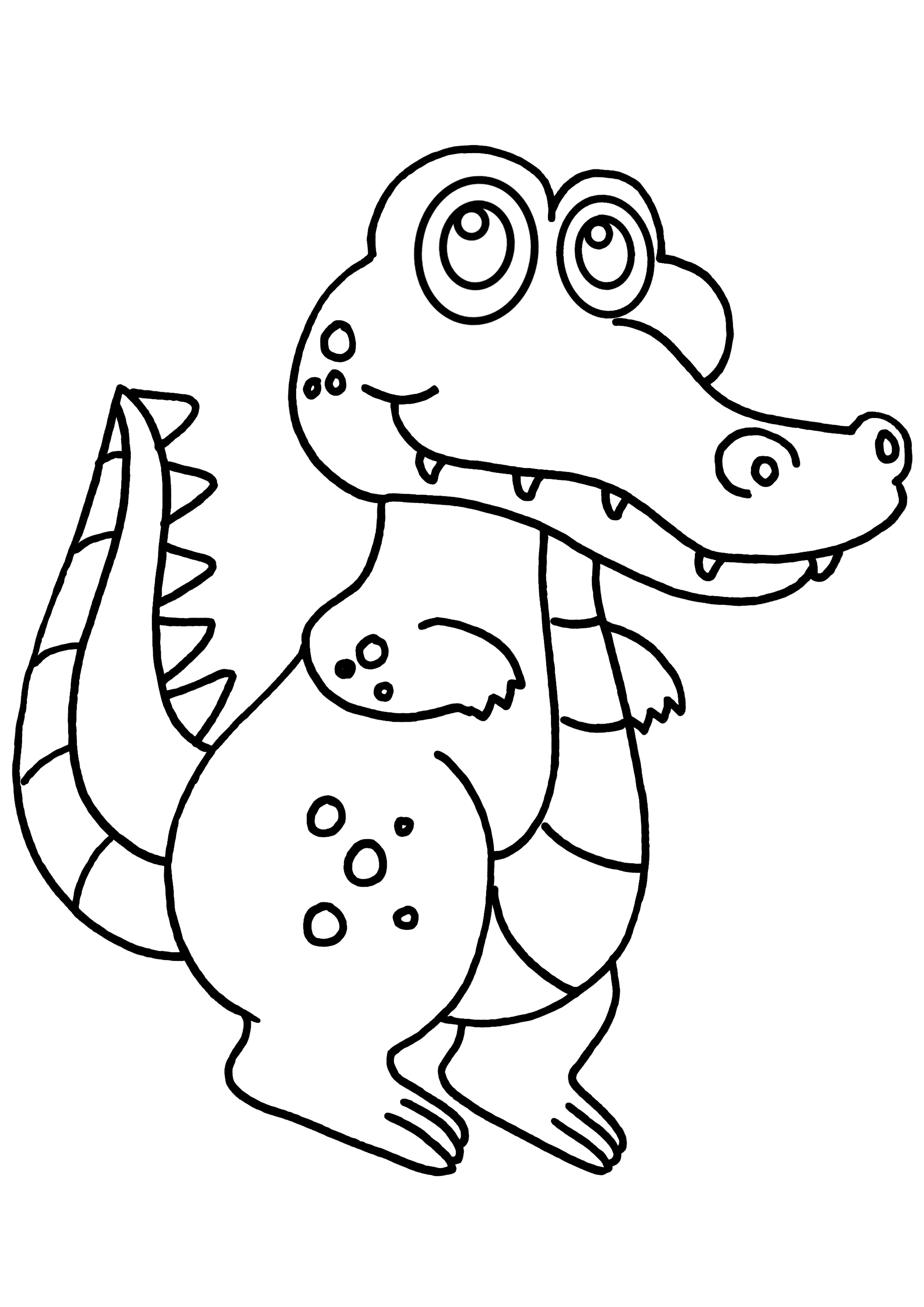 Funny Crocodile coloring page