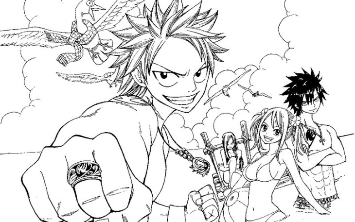 Disegno di Fairy Tail da colorare