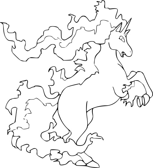 Rapidash Pokemon coloring page