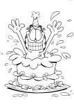 Coloriage Garfield gateau