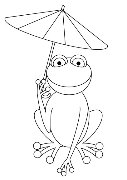 Funny Frog coloring page