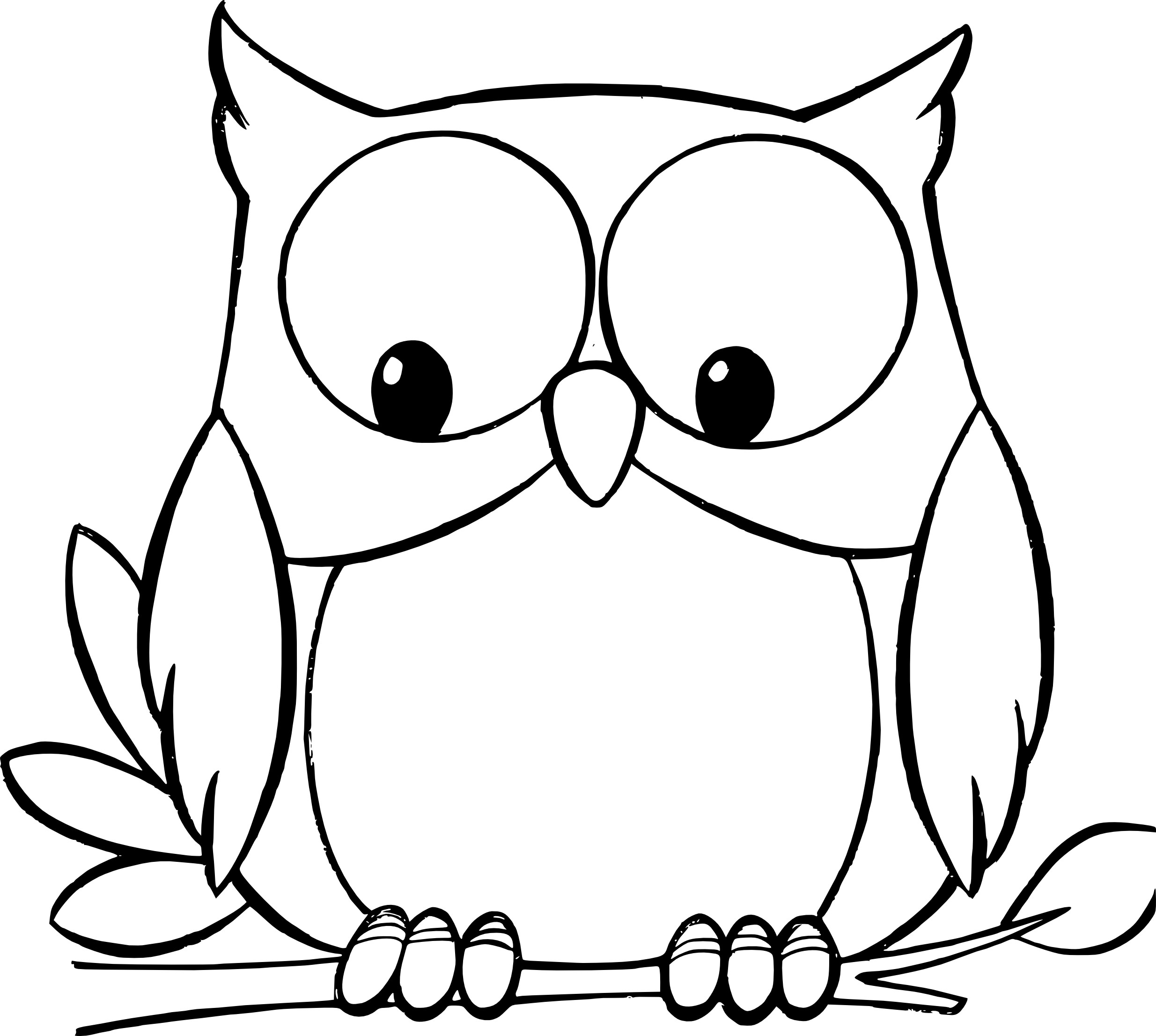 Coloriage hibou marrant