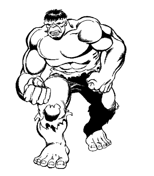 Disegno di Mostro Hulk da colorare