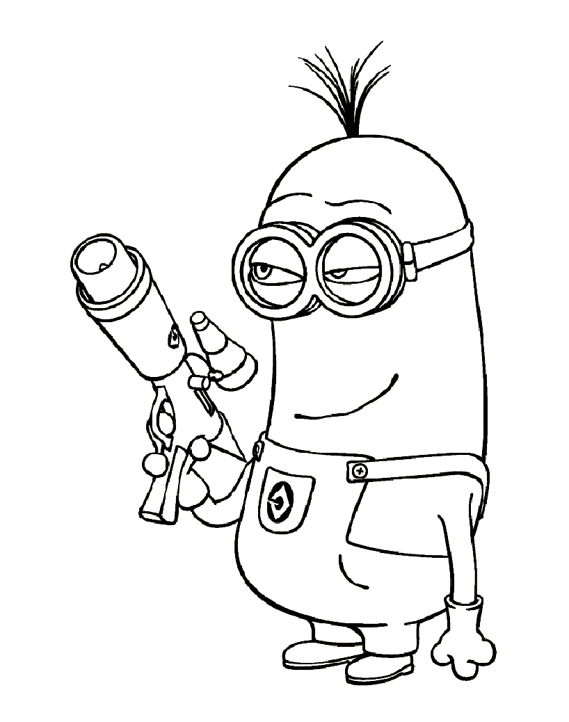 Coloriage Kevin les minions