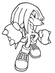 Knuckles Sonic coloring page