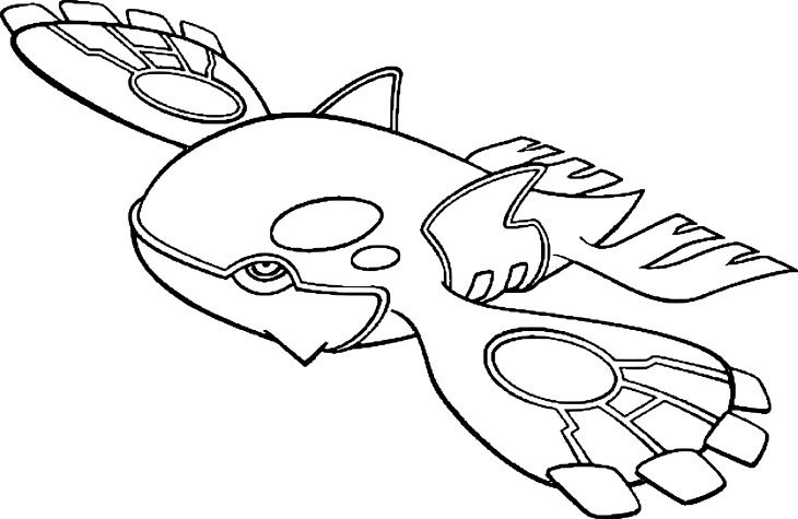 Pokemon Kyogre coloring page